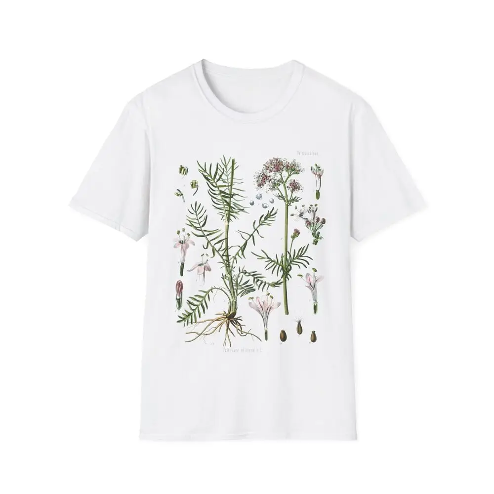 

1887 valerian herb valeriana officinalis botanical print tshirt