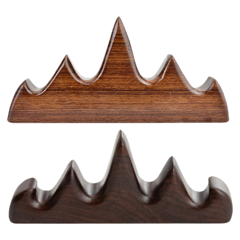 2 قطعة حامل فرشاة الرسم فرشاة خشبية القلم الراحة قوي الحرفية الخط القلم الرف للاستخدام المنزلي مكتب المدرسة #5