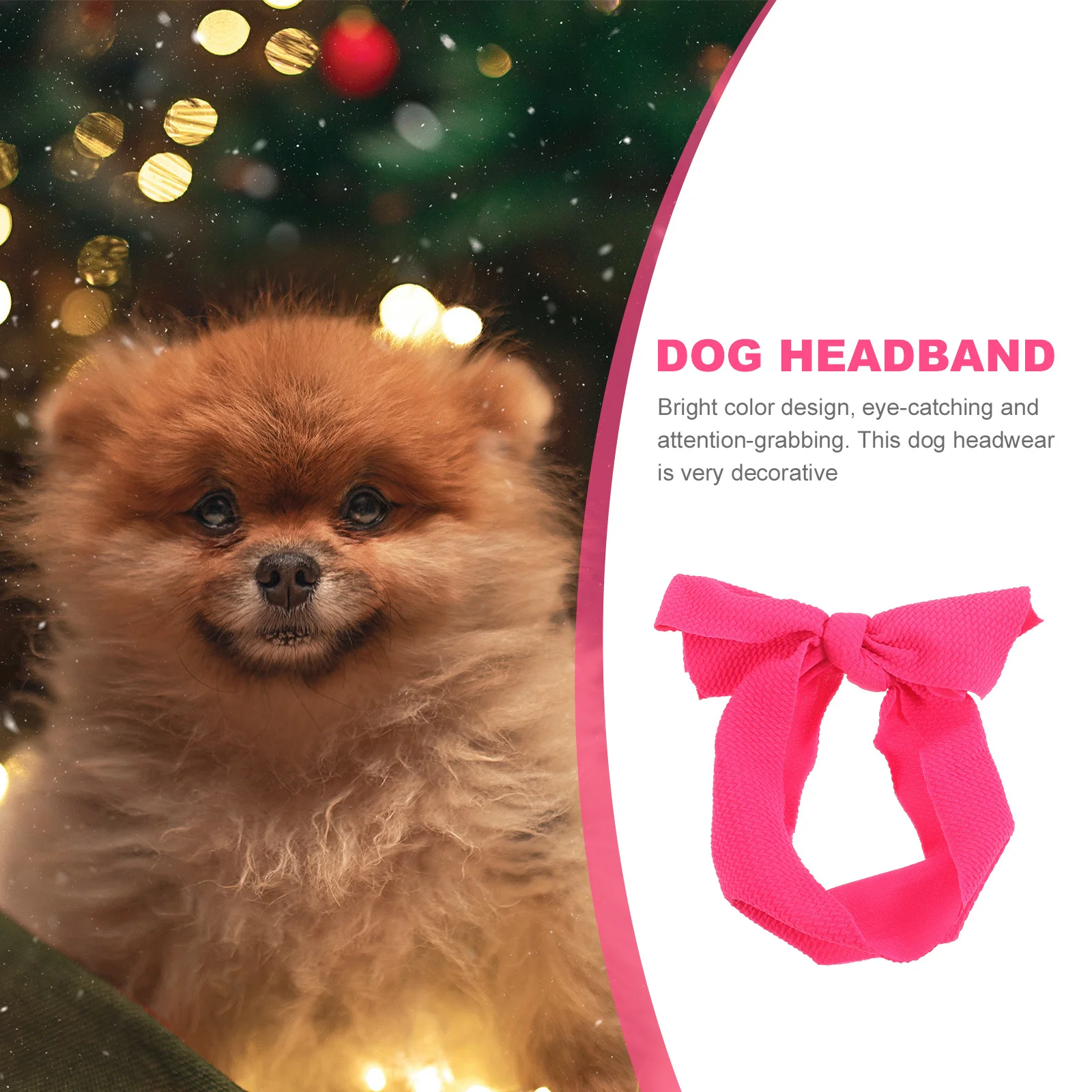 

Dog Headband For Pets Adjustable Bow Headwear Pet Costume Accessory Festival Party Decor Puppy Cat Headdress Pet Hair