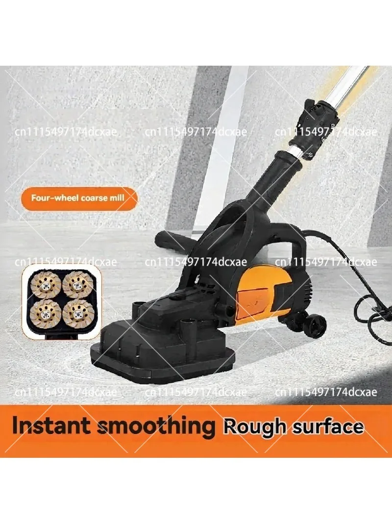 3800W Handheld Concrete Grinder Dust-free Plasterer Long Rod Polishing Floor Grinding Machine