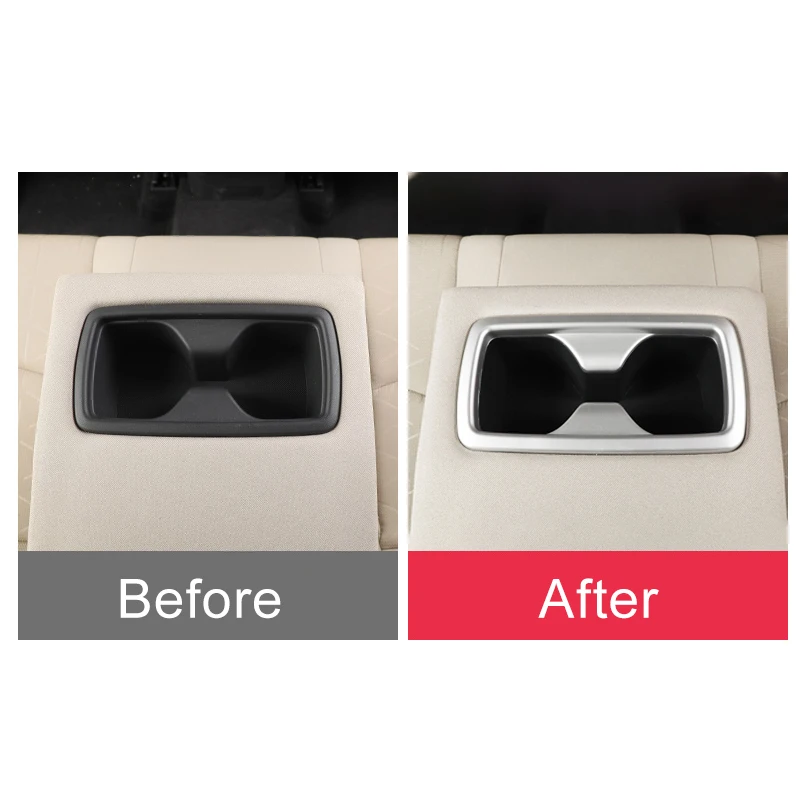 For Toyota Highlander XU70 Hybrid 2020 2021 2022 2023 2024 Car Seat Back Row Water Cup Holder Cover Frame Panel Trim Sticker