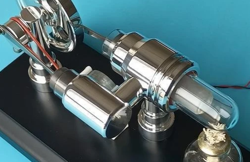 engine star ring engine generator DIY engine with voltmeter mirror polishing