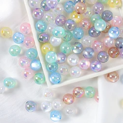 16mm UV Bright Acrylic Transparent Colorful Beads Diy Bracelet Necklace Handmade Phone Chain Cat Eyes Jewelry Accessories