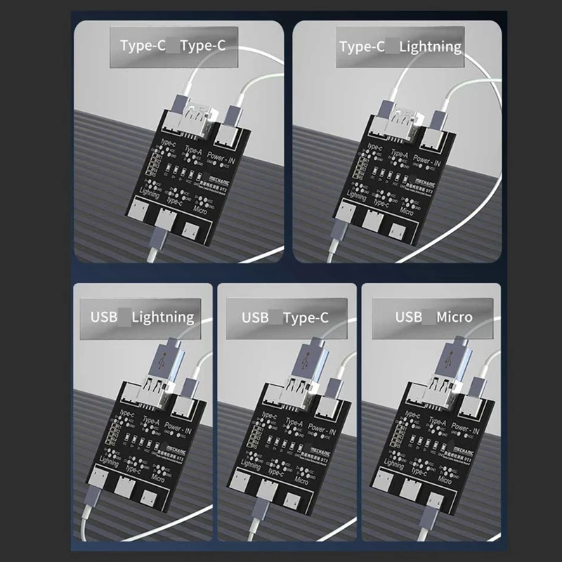 DT3 Data Cable Detection Board USB Cable Tester For IOS Android Type-C Short Circuit On-Off Switching Test Board Repair