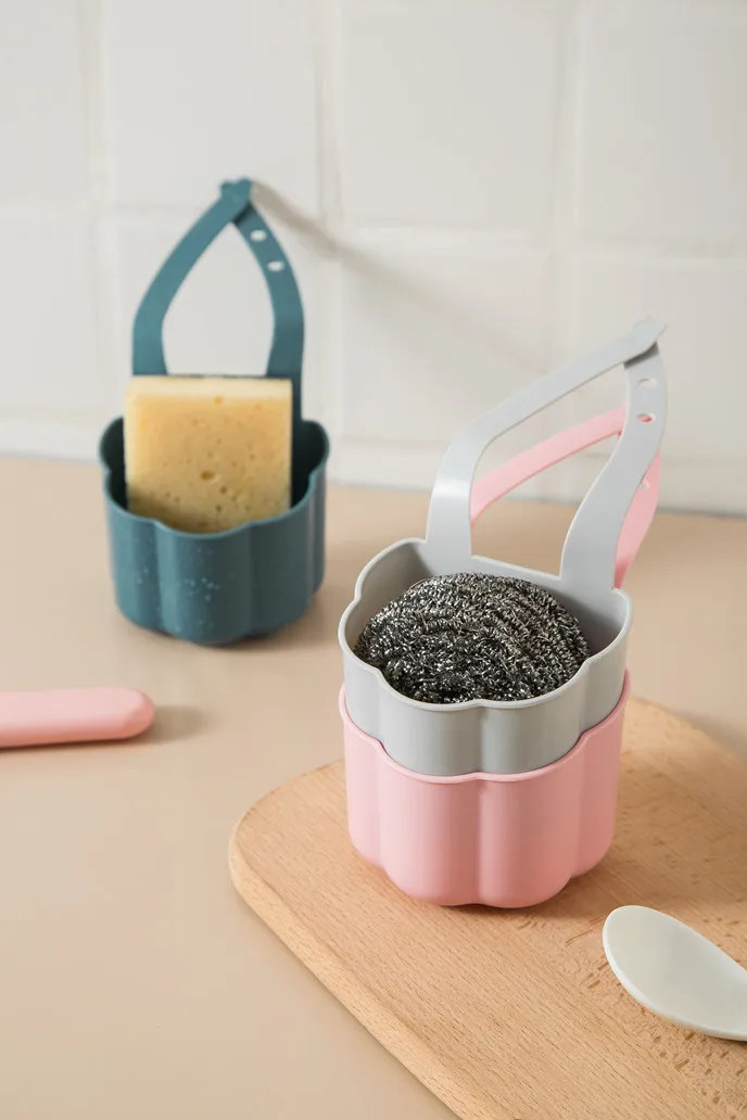 Kitchen Sink Holder Sink Drain Basket Bathroom Soap Sponge Holder Hanging Storage Basket Kitchen Accessories