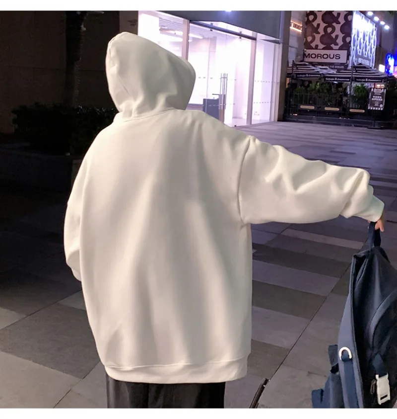 2025 جديد هوديس الربيع والخريف قمصان سويت شيرت بقلنسوة الرجال هوديي فضفاض بلون الكلاسيكية سترة الرجال معطف تنوعا الرجال