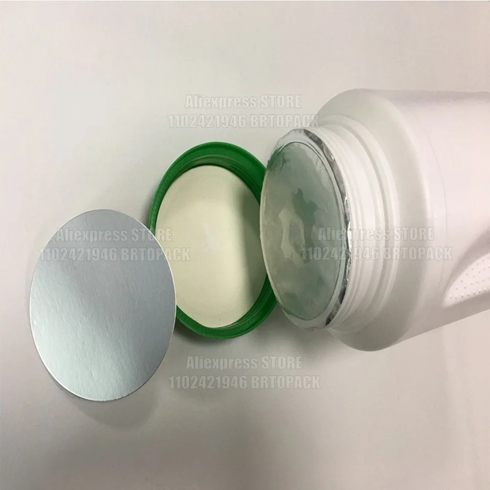 Induction Sealing Customized Size Plastic Laminated Aluminum Foil Lid Liners 300pcs for PP PET PVC PS ABS Glass Bottles