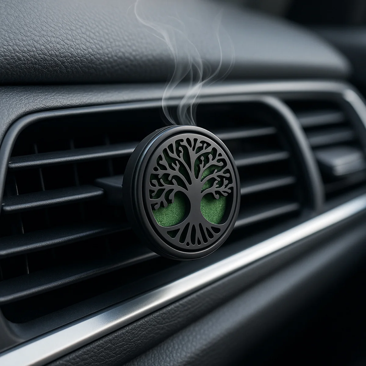 Car Air Freshener Diffuser, interior accessory for vehicle air conditioning vents, includes 10 washers and a set of key rings.