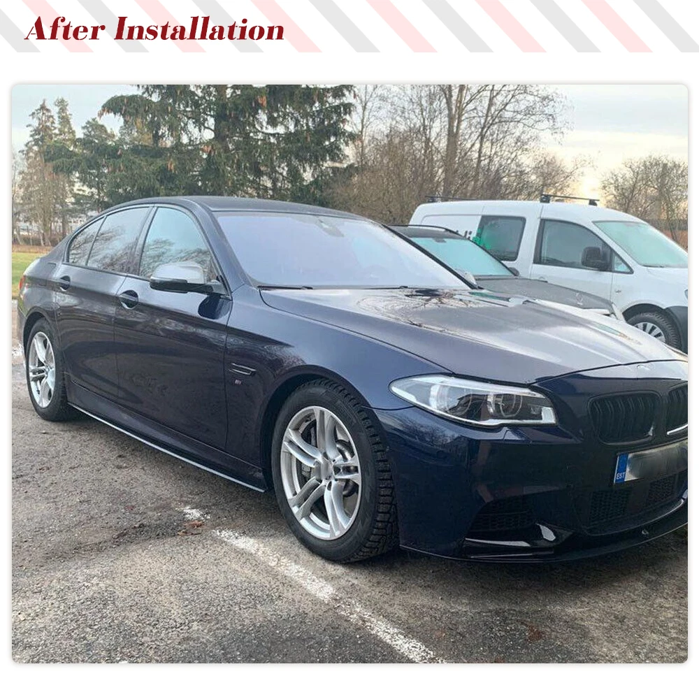Carbon Fiber Side Skirt Extension Lip Spoiler for BMW F10 M-Sport M5 535i 528i Base 2011-2016 Side Door Bumper Lip view 3