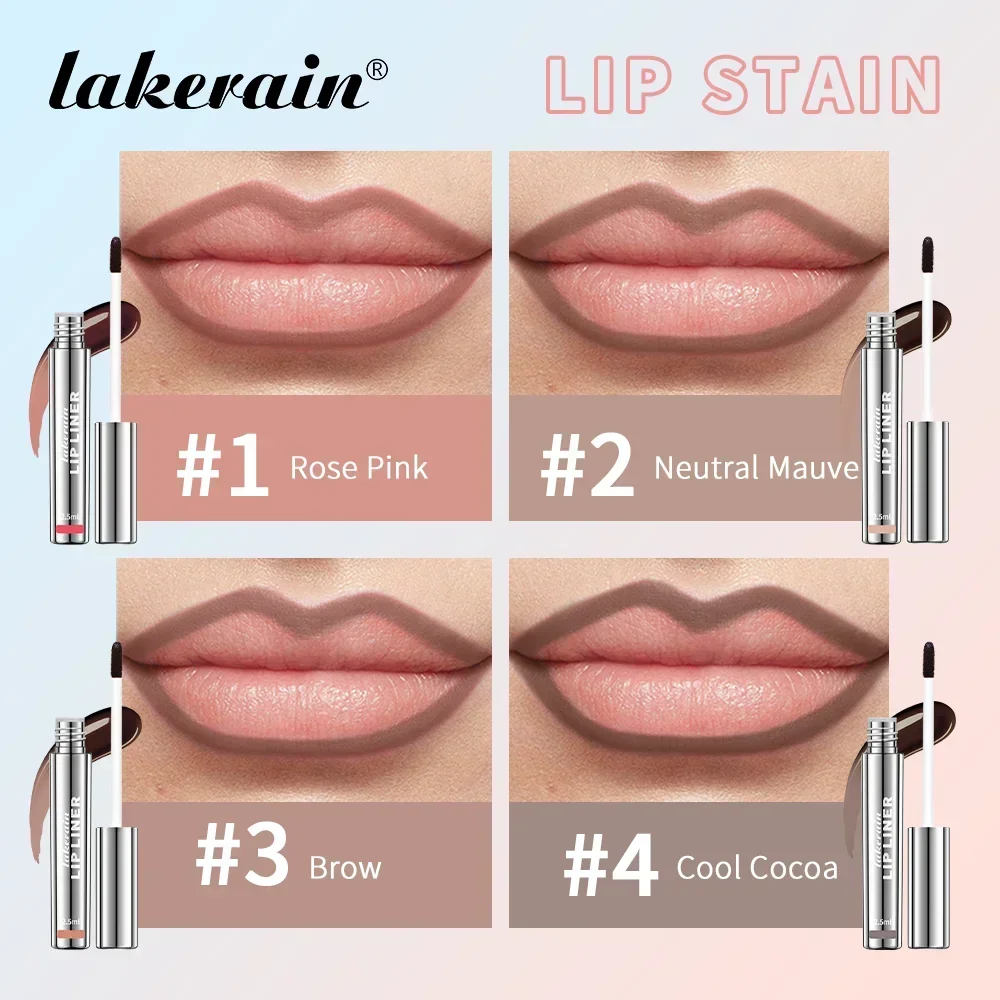 4 Stuks Hooggepigmenteerde Lip Liner Tattoo Matte Peel Off Verbeteren Lippen Lip Liner Blijvende Lip Vlek Waterdicht Overdracht-proof Lipstic
