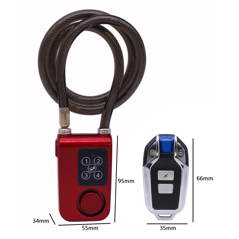 Password Anti-Theft Alarm Smart Bike Lock Wireless Remote Control Bluetooth-compatible Portable Bike Four-digit Password Lock