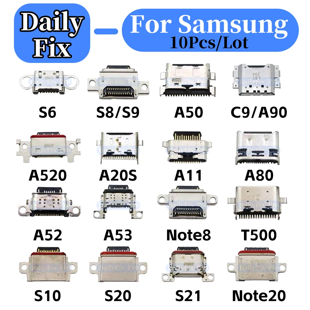 Immagine 4: Adatto per Samsung A10 A20 A30 A40 A50 A60 A52 A53 A54 A55 A72 A73 A11 A02S A30S S21 S22PLUS S23ultra S24 Ricarica inferiore del telefono