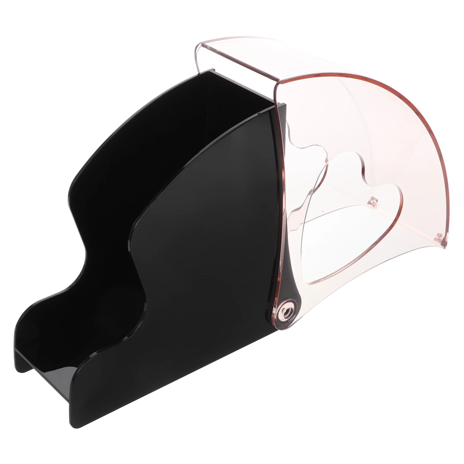 

Coffee Filter Paper Holder PC Material Large Capacity Compact Black Stand Storage Container With Cover For Home