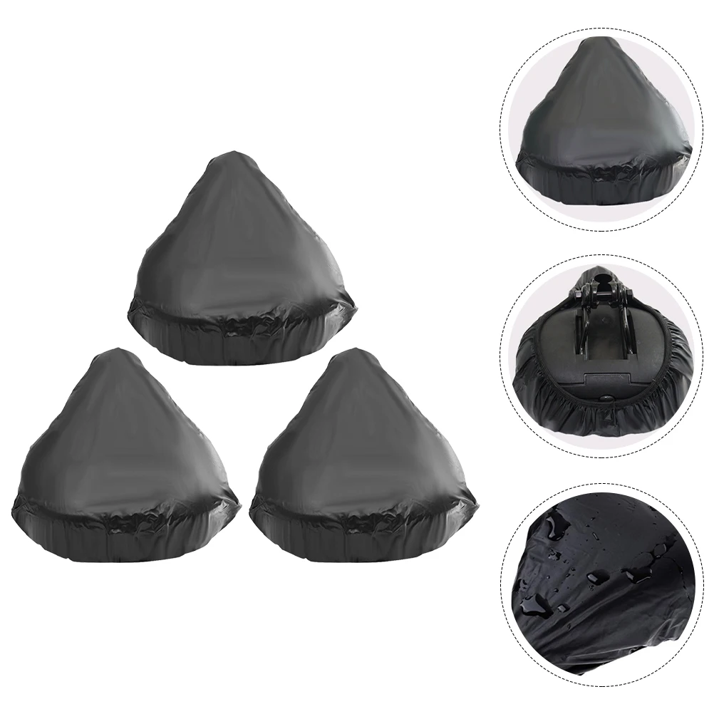 

3pcs Bike Rain Cover Waterproof PVC Saddle Protective Seat Cover for Mountain Folding Road Bicycles Outdoor Anti Dust Dirt Hail