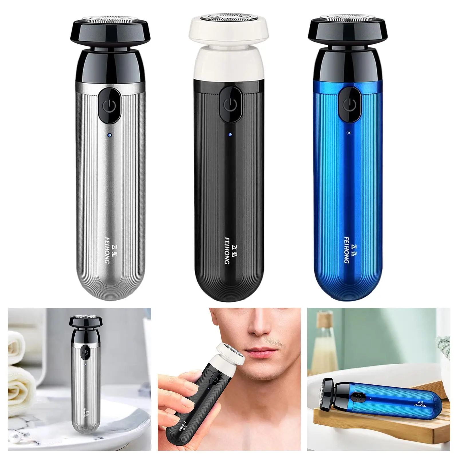 Мини-электробритва с беспроводным карманом 360° °   Головка поворотного лезвия