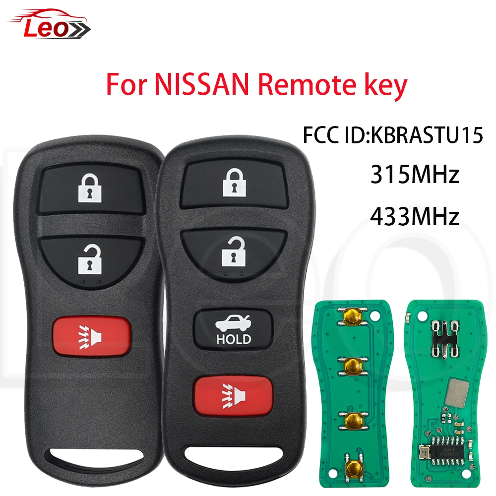 معرف Leo FCC:KBRASTU15 315/433MHZ 3/4 أزرار مفتاح السيارة عن بعد لإنفينيتي/نيسان فرونتير مورانو أرمادا باثفندر 2002-2008 #1