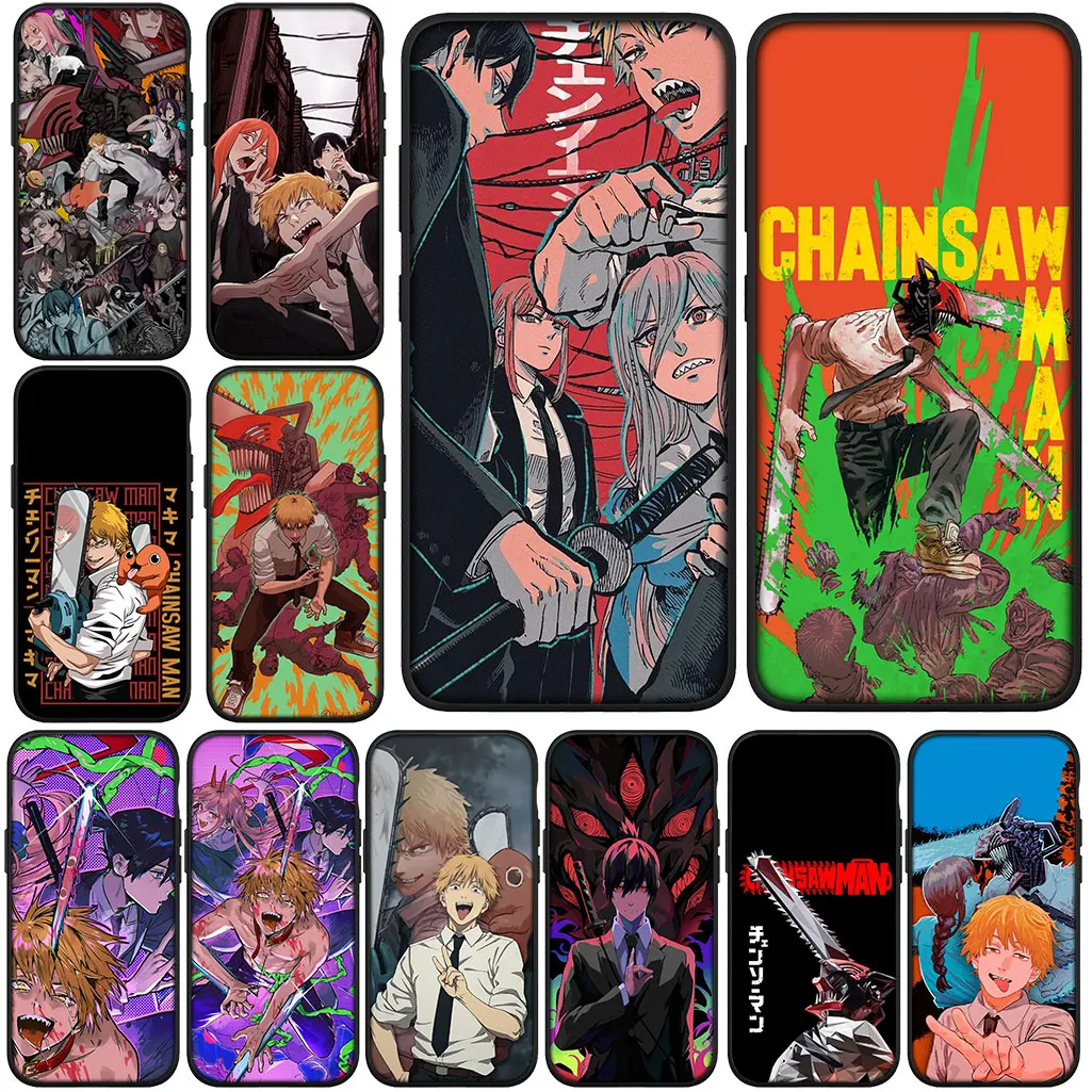 Чехол для Samsung Galaxy A07 A17 j7 J5 J6 J2 Prime J8 A02 A03 A23 A70 A71 A72 A73 M06 M16 M56 Chainsaw Denji Makima Gir Man Gir Case