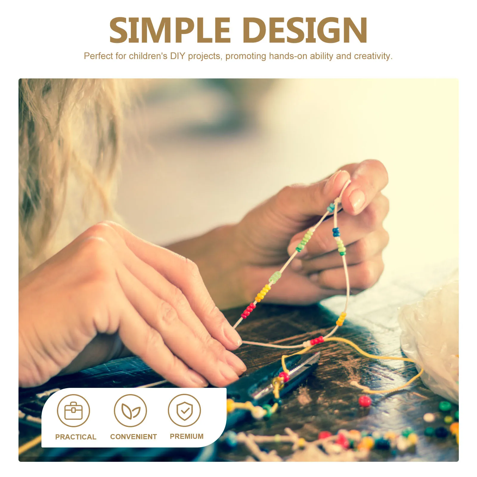 

1Set Mini Beads Bottle Set Glass Wishing Bottles Decor for Children DIY Home School Kindergarten Parent Child Interaction