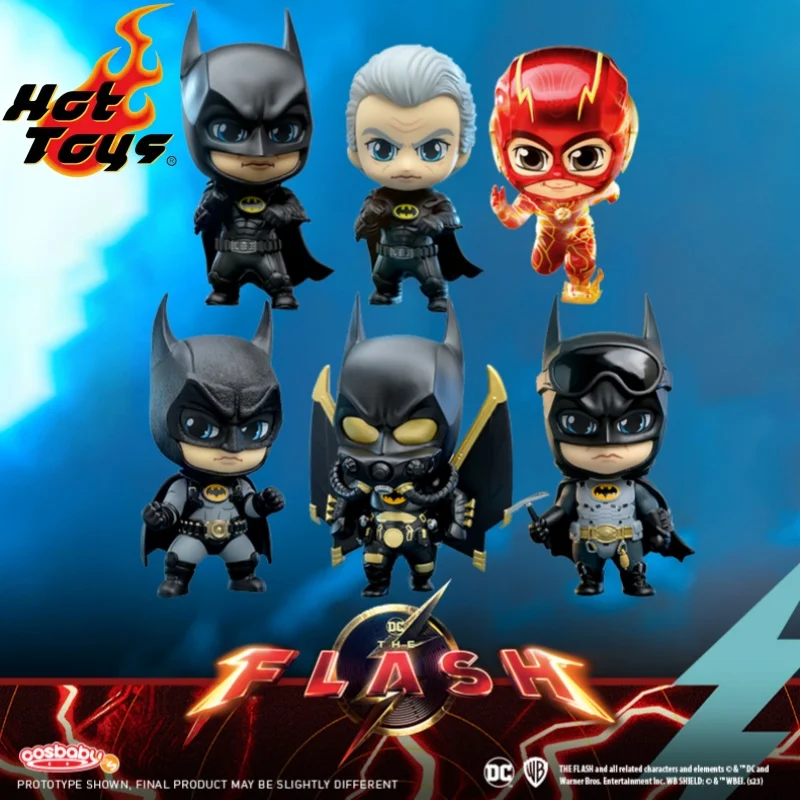 In Stock Hot Toys Flash Batman Extremely Cold Battle Suit Version Cosbaby Mini Doll Ornament Toy Peripheral Christmas Gifts Toys