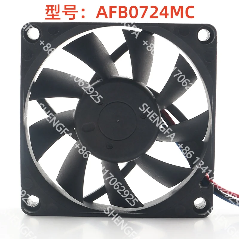 Cooling fan Delta 12V 48V 7015 7CM 70X70X15MM 3-wire Low noise ball bearing frequency converter AFB0724MC DC 24V 0.14A