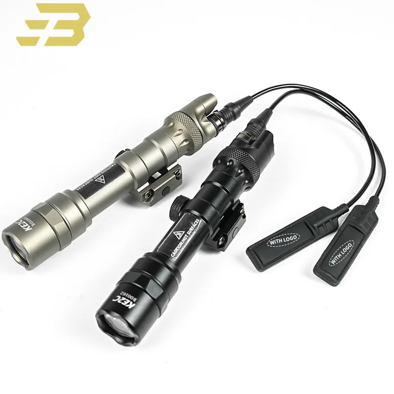 

Тактический фонарь Airsoft M600 M600B M300B белого света для охотничьего оружия с двойным функциональным переключателем, совместимый с 21-мм планкой