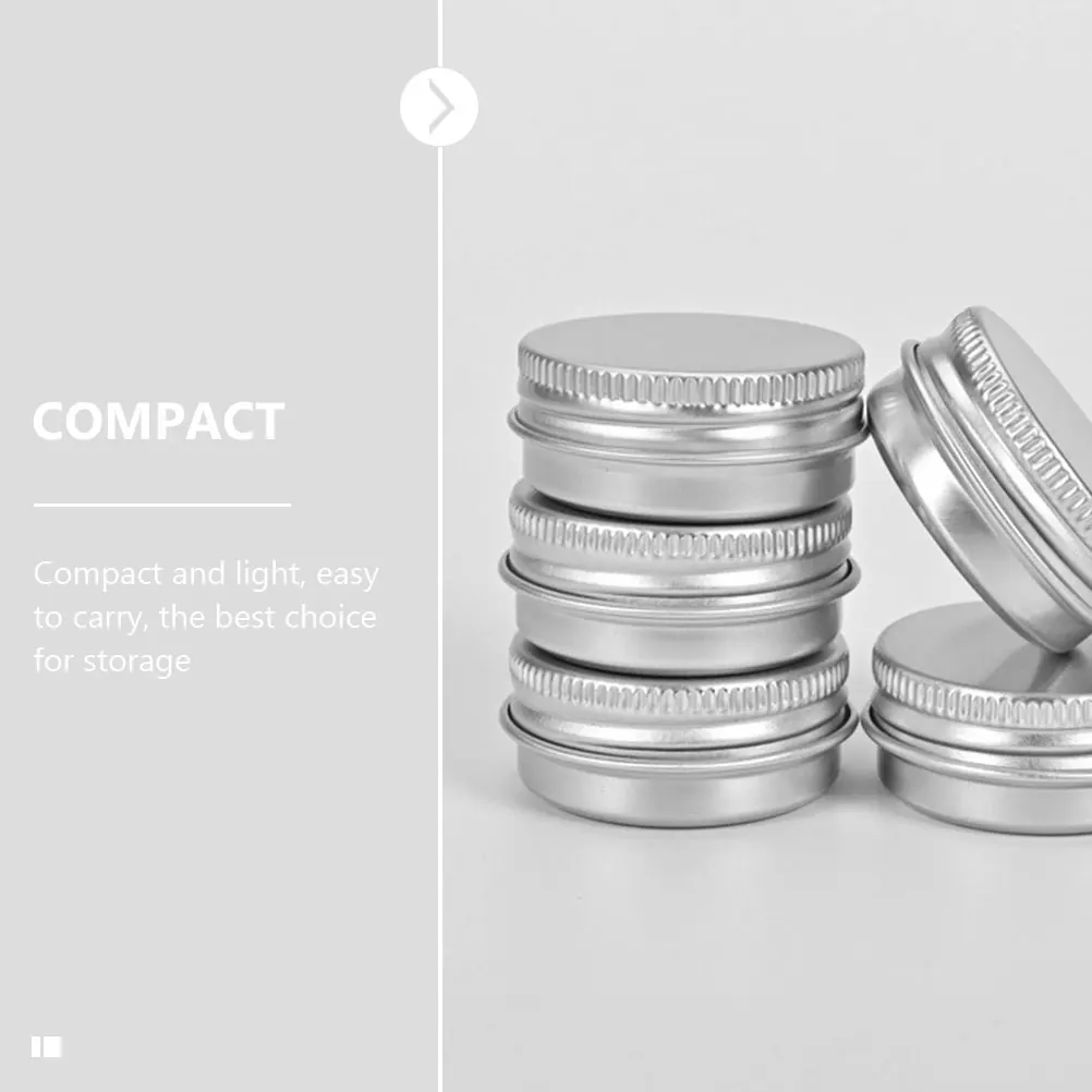 

30Pcs Aluminum Tin Jars Leak Proof Compact Travel Cream Containers Mini Makeup Holders Portable for Lotion Cream