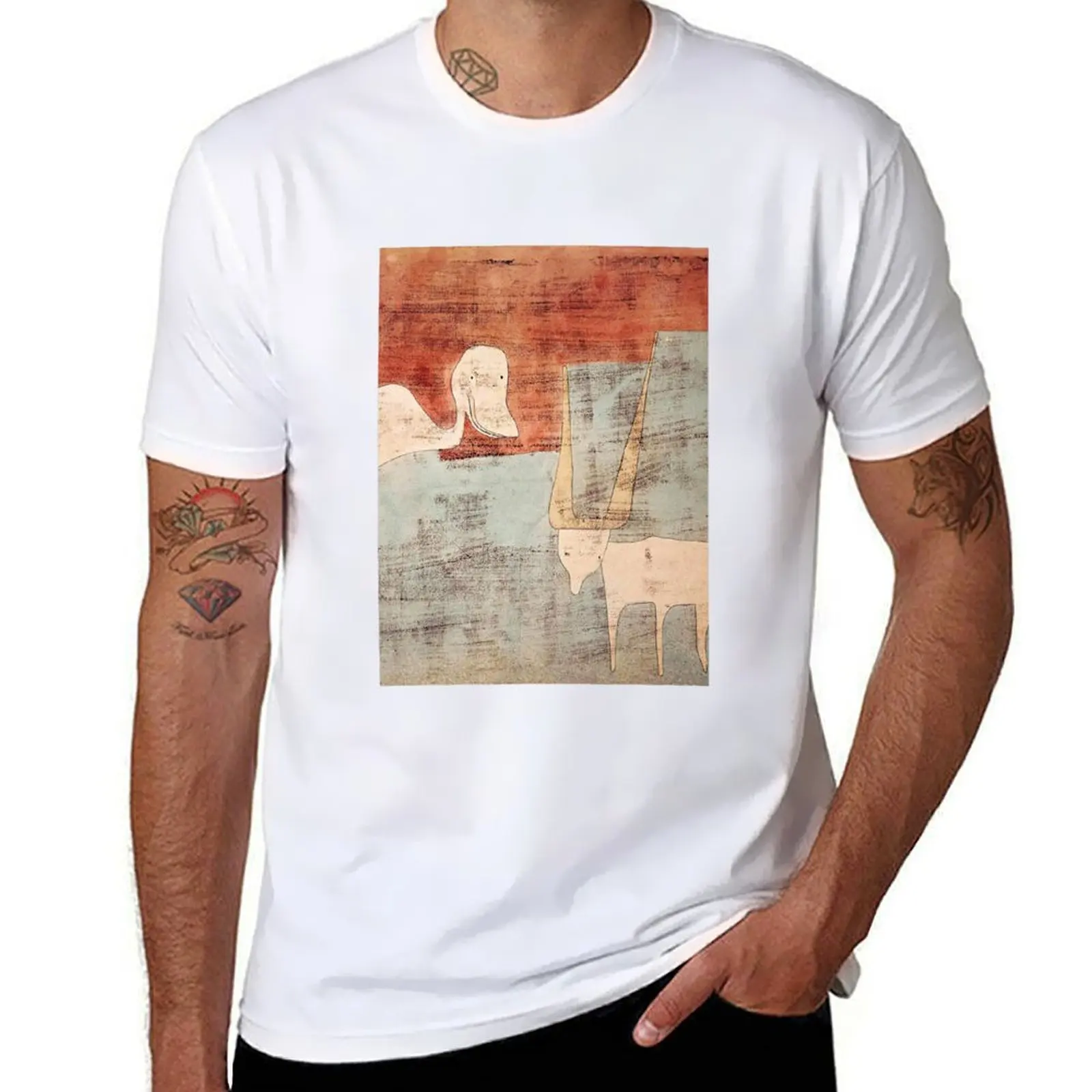 

HD. Animal Friendship, by Paul Klee T-Shirt t shirts for man cotton t shirt custom print T-Shirt