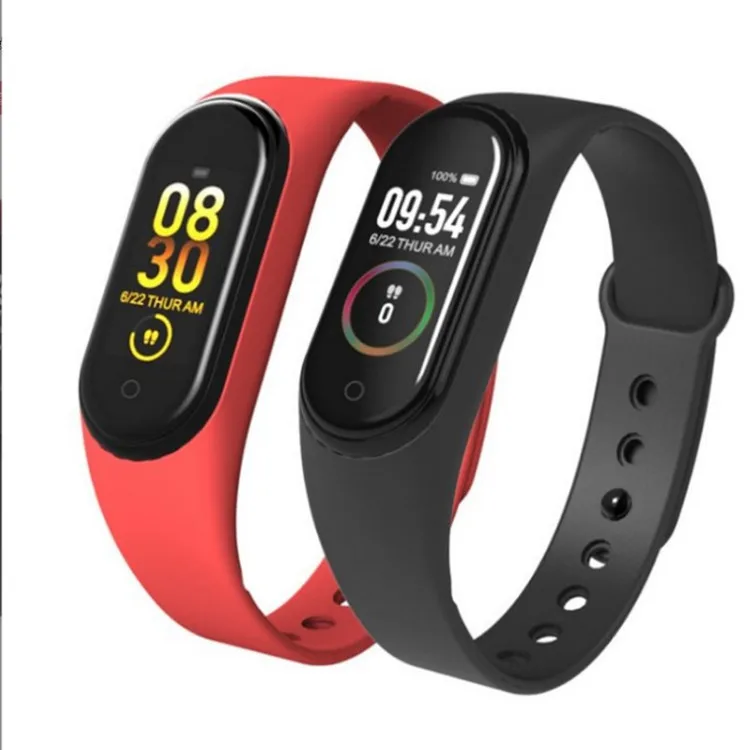 M4 smart bracelet, motion meter, smart pedometer bracelet, blood pressure, heart rate, color screen information push, Bluetooth