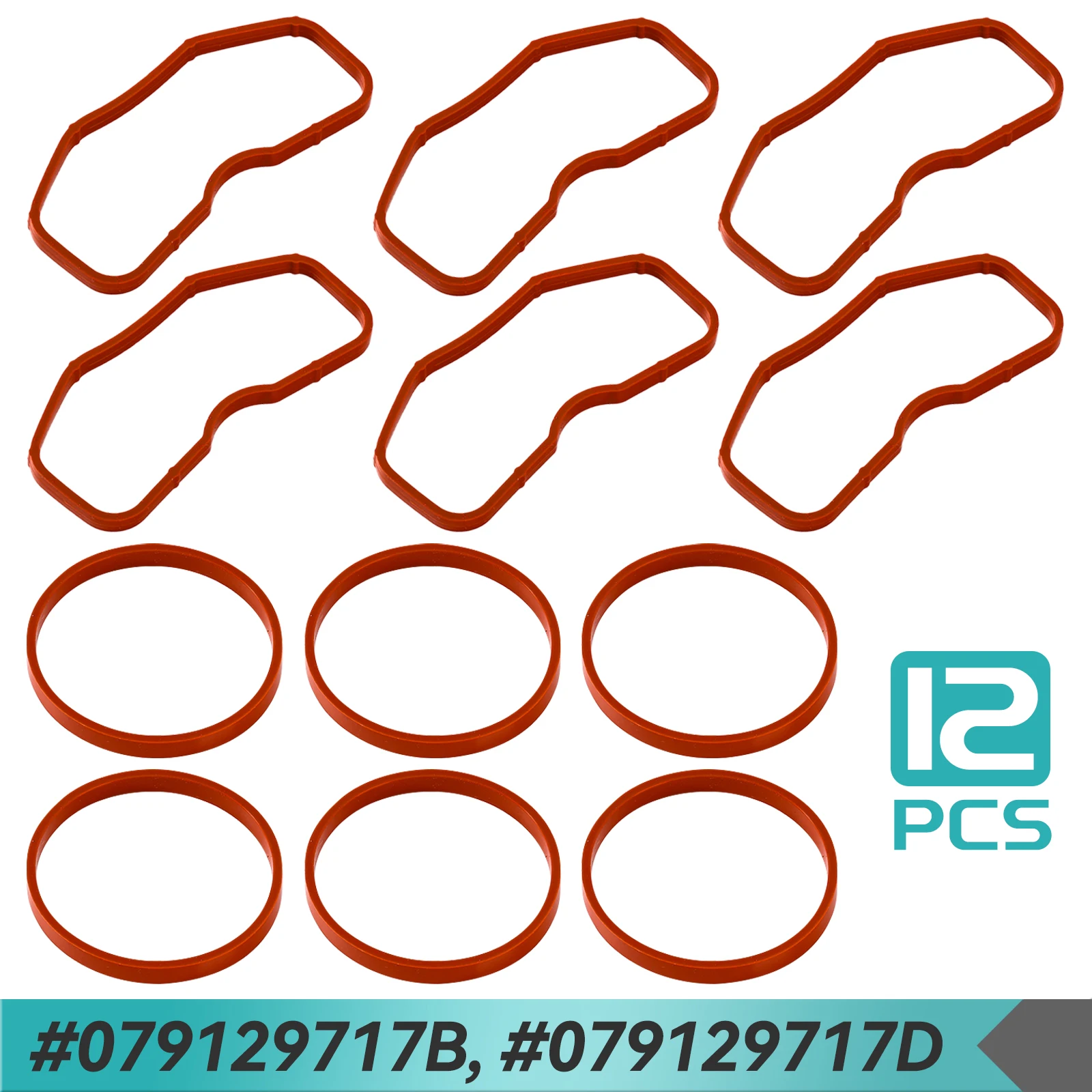 Intake Manifold Upper & Lower Gasket Set 079129717B 079129717D For Audi A4 A5 A6 A7 A8 Quattro Q5 Q7 R8 RS5 S4 S5 SQ5 3.0L 3.2L