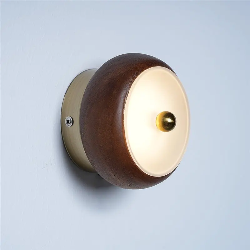

Ореховый минималистичный настенный светильник в скандинавском стиле, современная гостиная, коридор, ТВ-фон, настенные светильники, украшение для спальни, кабинета, светильники