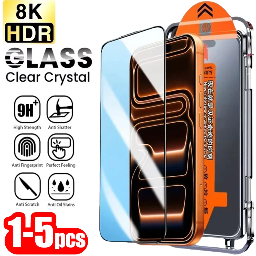 Protecteur d'écran pour Google Pixel 10 9 Pro XL 8 9 10 Pro 9A 8A 7A, Installation sans poussière, couverture complète, Film en verre trempé, 1 à 5 pièces