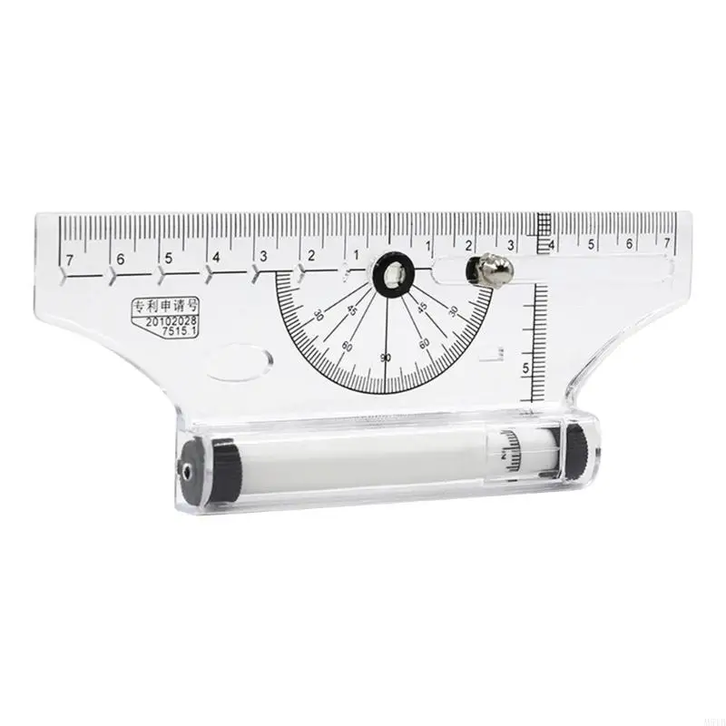 M5TB Pulley Centering Multipurpose Rolling Ruler Drawing Compass-School Ruler Stationery Protractor Tool Parallel Ruler