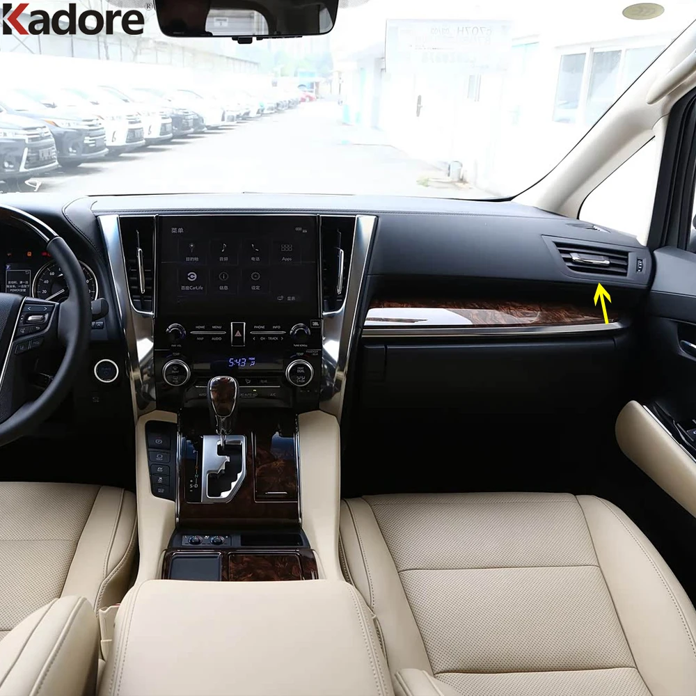 For Toyota Alphard Vellfire 2016-2020 2021 Matte Car Front Side Air Condition AC Vent Outlet Cover Trim Interior Accessories