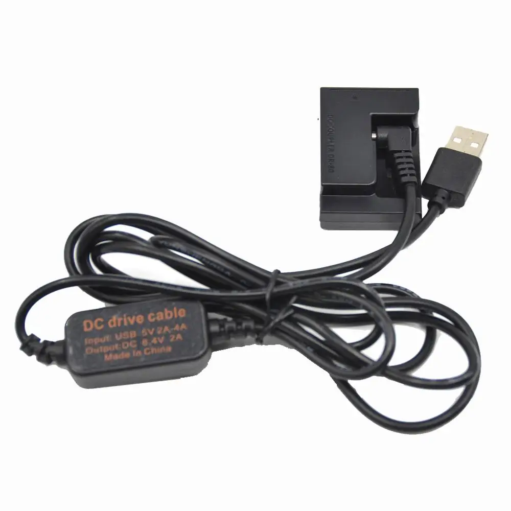 

USB to DC Charging Cable NB-10L Dummy Battery DR-80 DC Coupler Kit for Canon G1X G3X G15 G16 SX50 SX60HS SX40 Camera