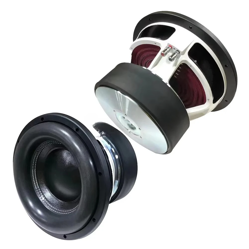 2000W RMS 12-inch car subwoofer, heavy-duty paper cone dual-coil 25Hz car seat subwoofer, suitable for car audio 1275-115F