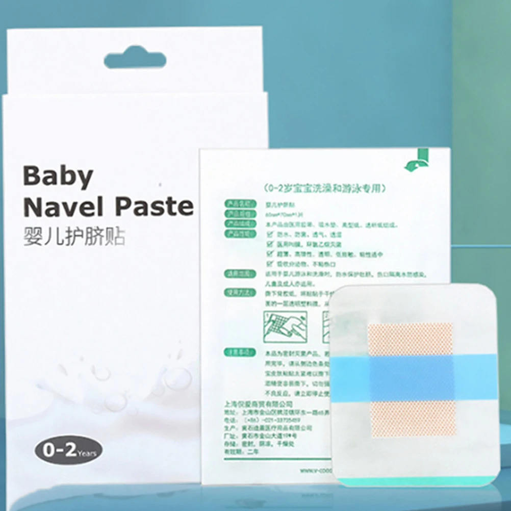 

50pcs Waterproof Baby Navel Stickers Belly Button Patches for Bathing Swimming Newborn Umbilical Cord Protection Transparent