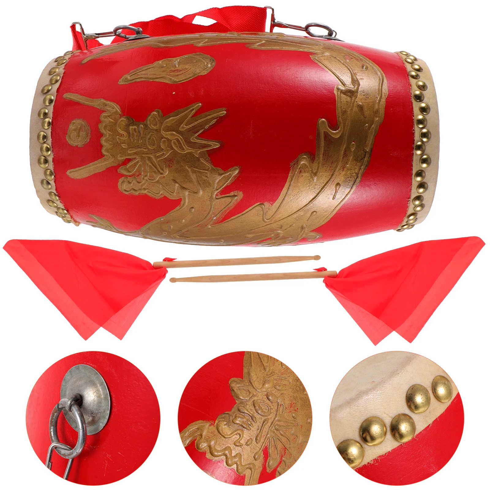 

Dragon Pattern Waist Drum Kids' & Percussion Instruments Chinese Adult Drums for High-quality Wood Child Traditional