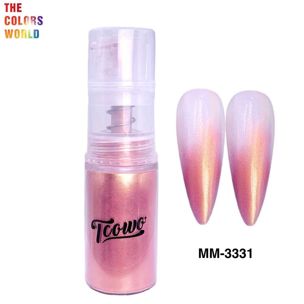 TCT-924 Ombre Nails Glitter Powder Spray Bottle Pearl Pigment Metallic Luster Nail Shadow Spray Ombre Nail Mist Gradual Effect