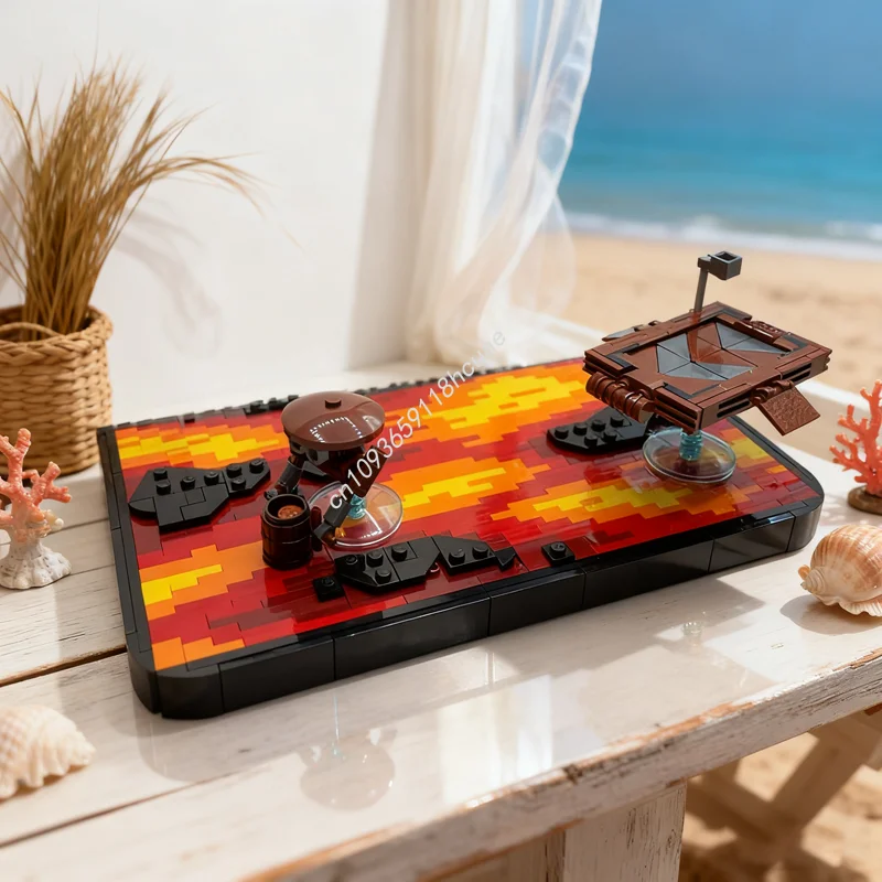 

1147pcs MOC Duel Mustafar Diorama Star Battle Model Building Blocks Assemble DIY Creative Toys Kids Christmas Gift Birthday