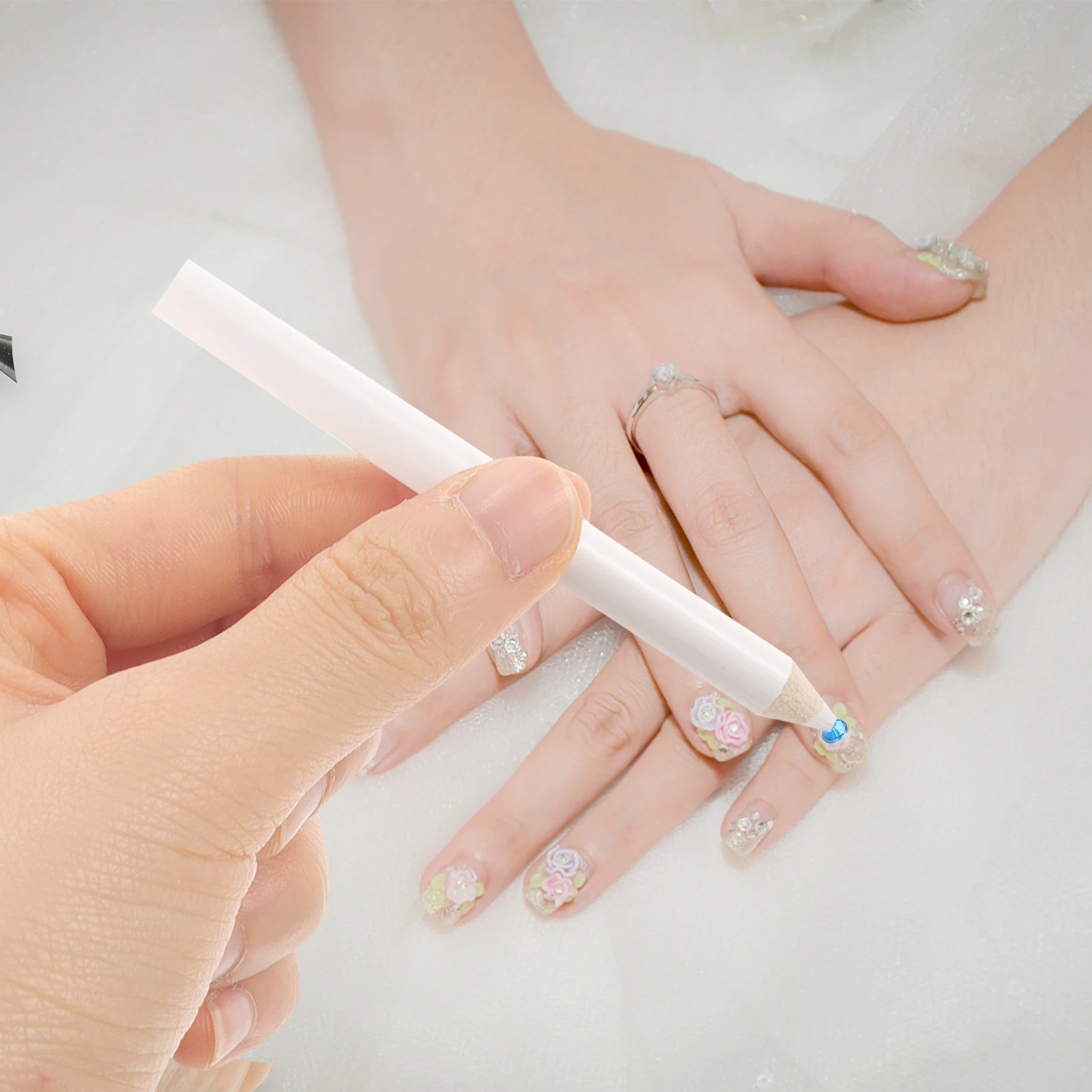 

20Pcs Nail Art Accessory Fine Tip Manicure Pen for Diamond Application DIY Nail Art Design Tidy Storage Reusable Beauty Tool