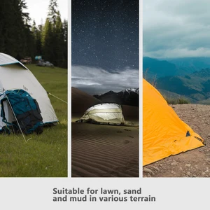 حصص خيمة التخييم من الفولاذ المقاوم للصدأ ، مظلة ، أوتاد خيمة ، مسمار أرضي للحديقة ، مظلات الشاطئ ، أرجوحة ، اكسسوارات الترامبولين ، 28 سم ، 6 قطع أفضل 6 أجهزة لسرقة Wifi للمبيعات - رقم 2