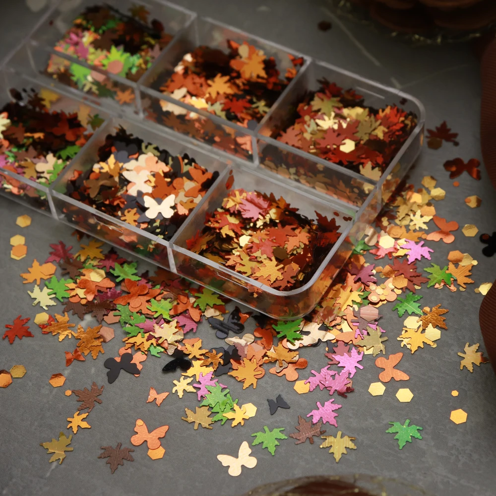 初秋DIYレジンアートデコレーションミックス、メープルリーフ - Resin Art Glitter のレビューと価格