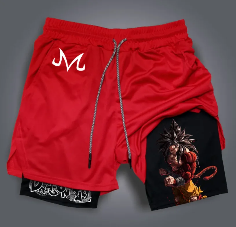 

The latest Bandai Japanese animation peripheral printed double-layer shorts men's sporty breathable capri pants