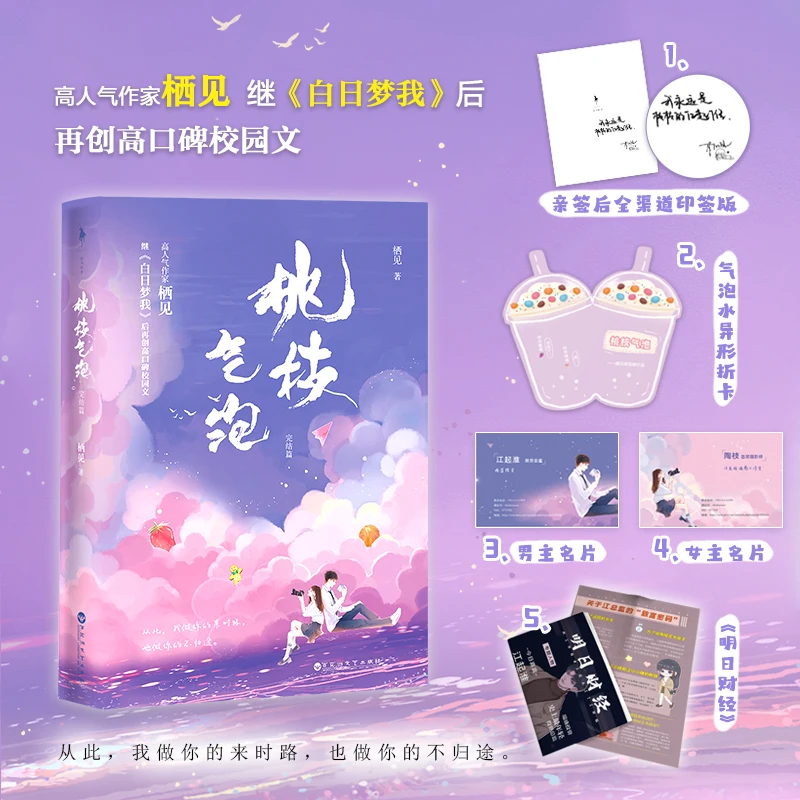 Ensemble de 2 livres de fiction officiels "Tao Zhi Qi Pao" par Qi Jian Jiang Qihuai, romance sur le campus, romans Sweet BG, américains moderne