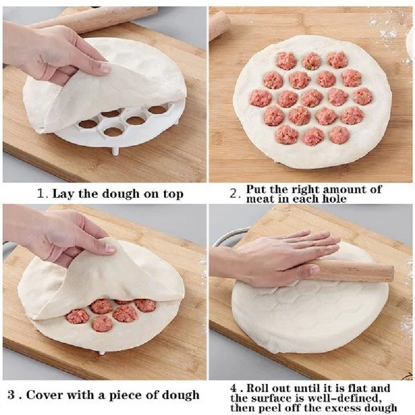 19/37 Holes Ravioli dumplings Tool maker mold Aluminum Samosa Cooker russian pelmeni maker Dumplings Making Mold