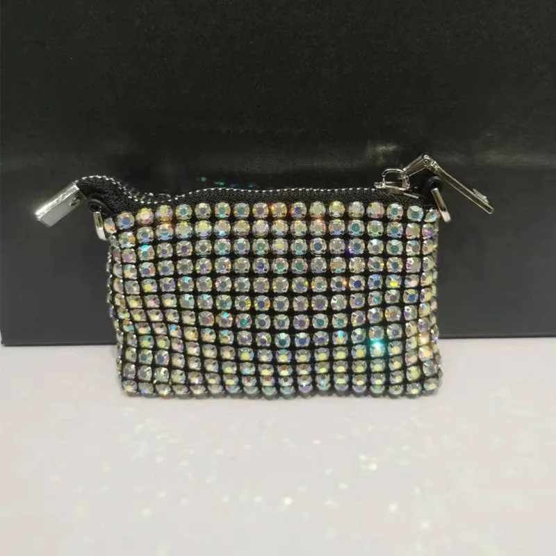 

Women's Rhinestone Bags Promotional Gift Mini Full Diamond Shoulder Chain Oblique Span Bag Designer Luxury Bags Woman Handtasche