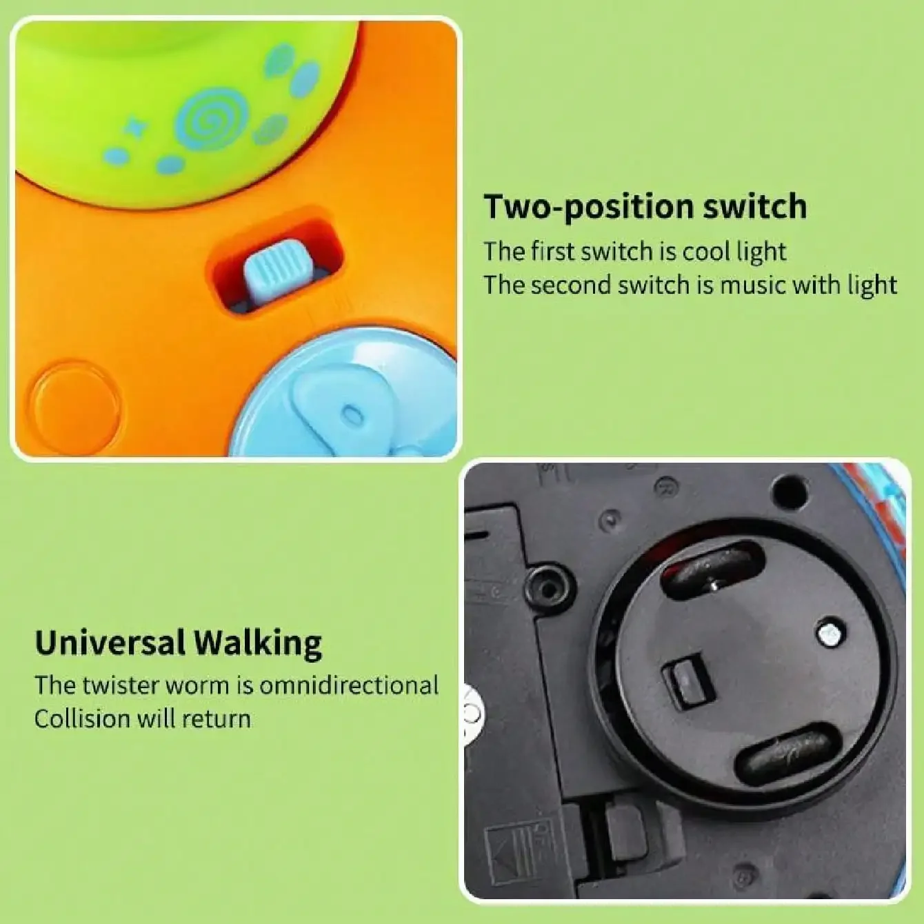 1pc LED Dancing Caterpillar Sax Toy, Musical Baby Sensory Gift for Toddlers Boys Girls, Birthday Present (Random Color)
