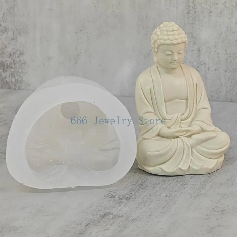F2TD سيليكون لتقوم بها بنفسك الحرف قوالب سيليكون أرقام قالب البوذية على شكل قوالب شموع #5