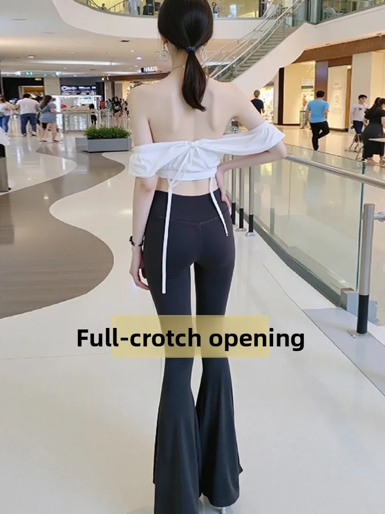 Pantalon de Yoga taille haute pour femmes, fermeture éclair d'extérieur, coupe Bootcut, Leggings en peau d'arche, fermeture éclair complète, pantalon Long décontracté