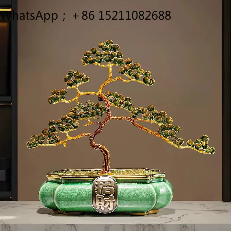 LLY enamel color welcome pine lucky cornucopia ornament light luxury high-end office wine cabinet decoration housewarming gift